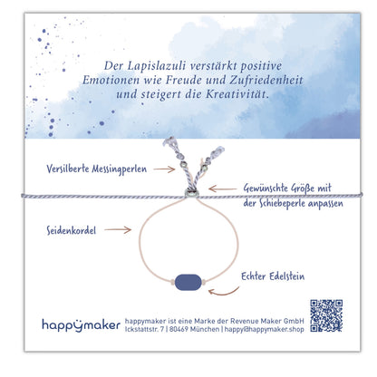 Lapislazuli Armband - Du schaffst das Geschenk