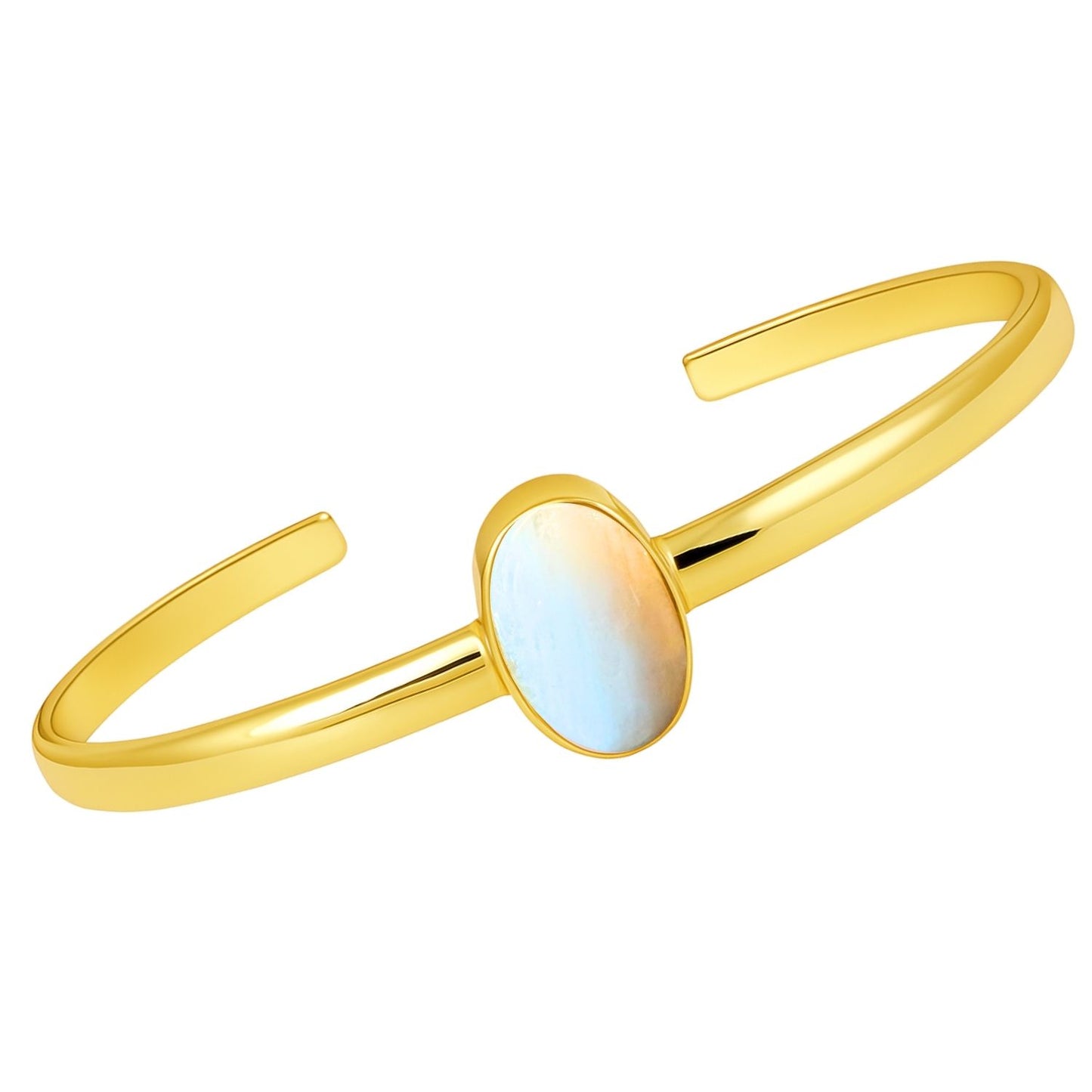 Armreifen vergoldet mit Mondstein