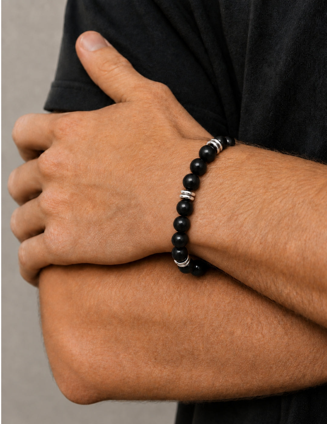 Männer Armband schwarzer Turmalin