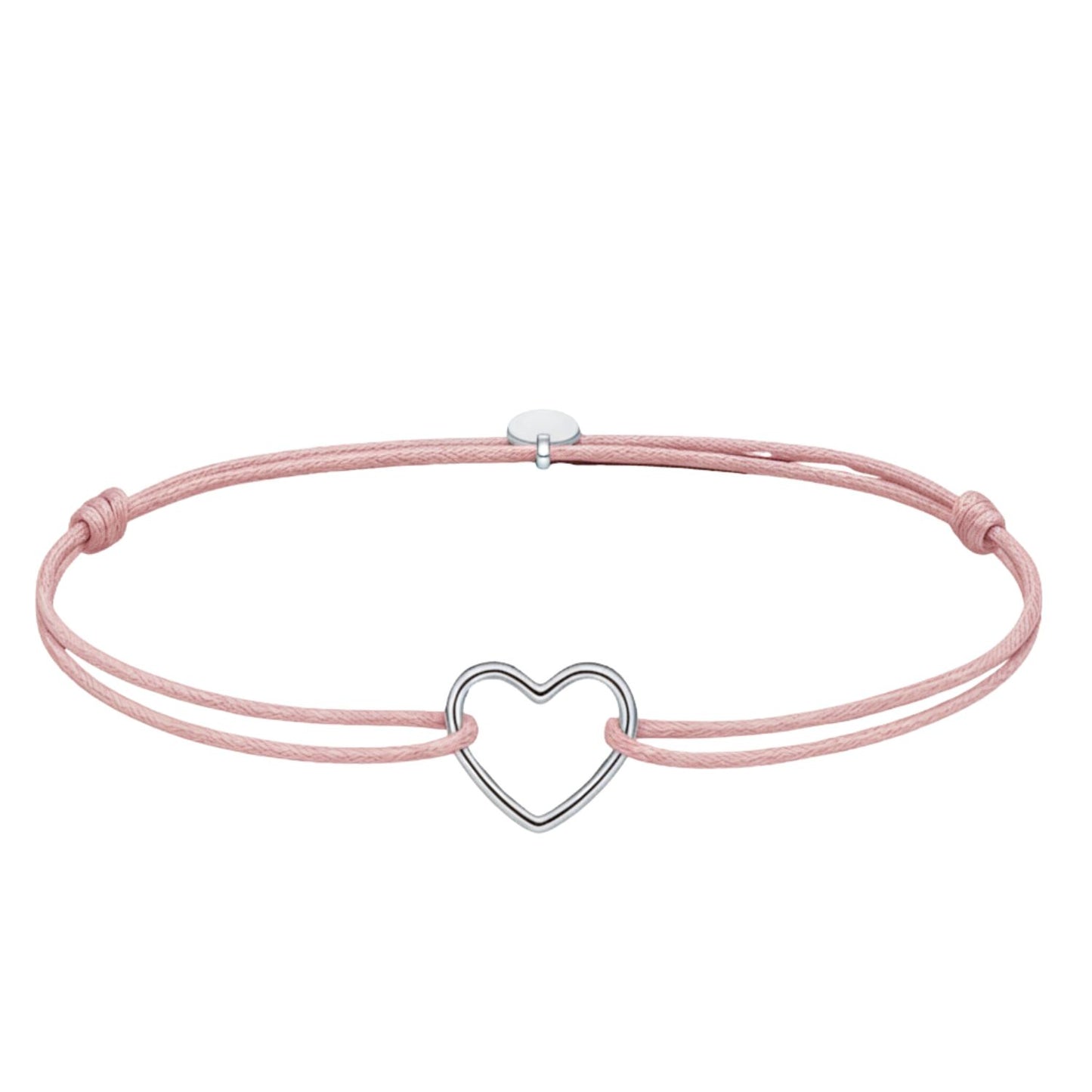 Armband mit Anhänger rosa - 925 Sterling Silber Herz