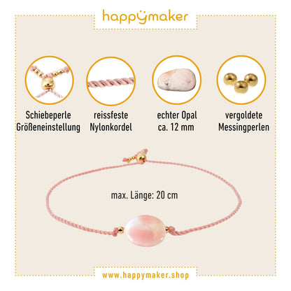 Rosa Opal Armband – Dein Kraftstein